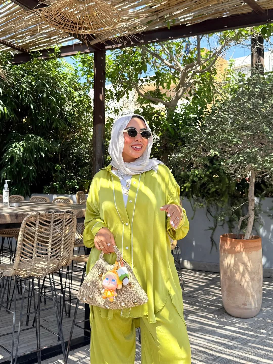 19 summer romper outfits for women 2026 Lime Modest Co-Ord With Breezy Button-Down Ease