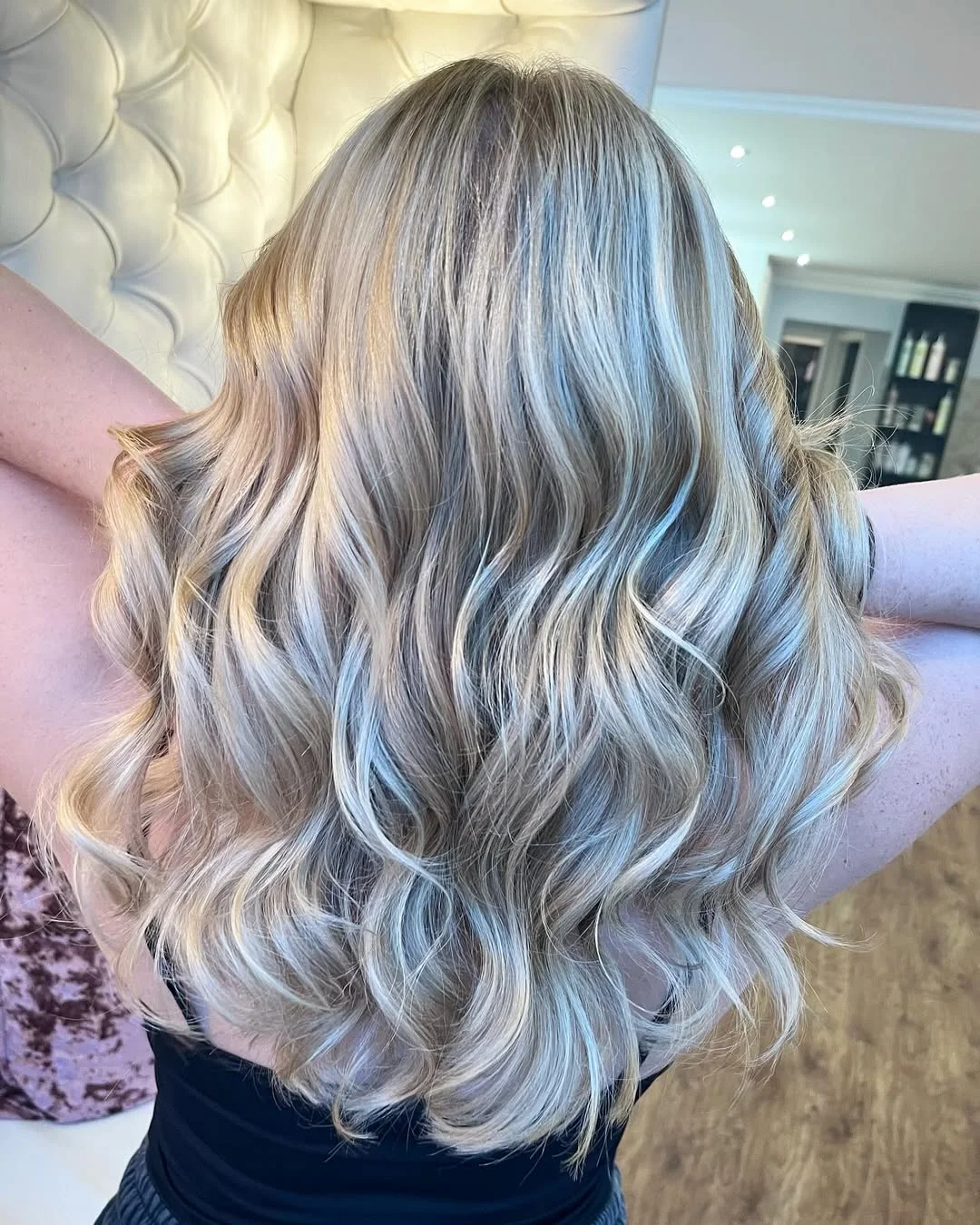 creamy summer blonde hair color 2026 Creamy Pearl Blonde With Soft Ribbon Waves