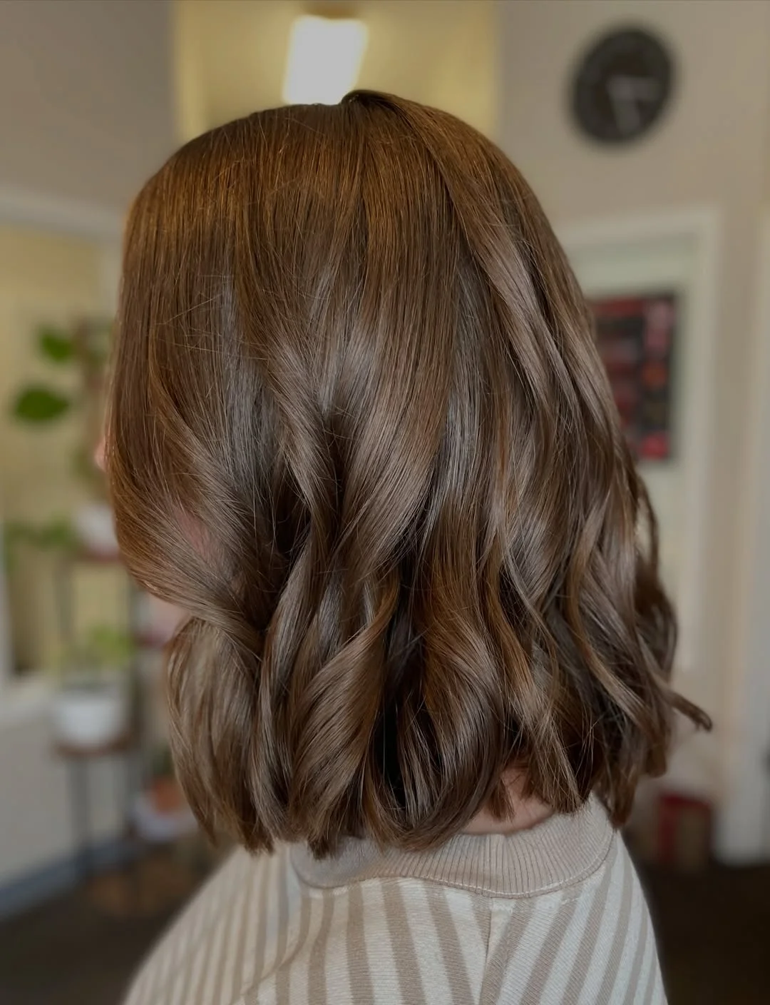 cute summer short haircuts 2026 Glossy Brunette Bob With Soft Ribbon Waves