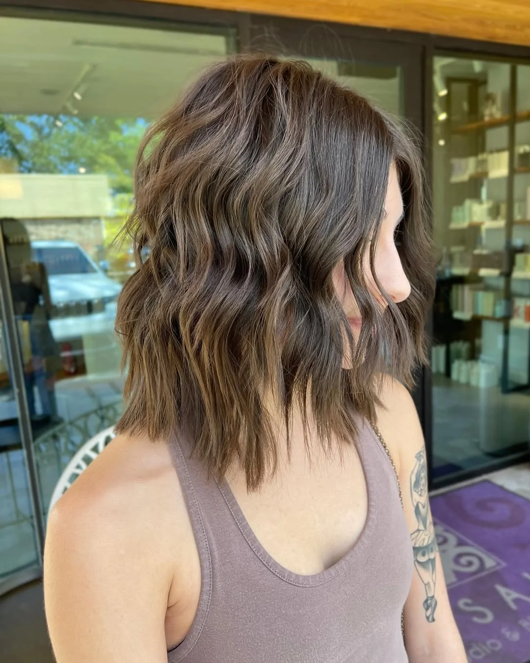 cute summer short haircuts 2026 Textured Wavy Bob With Lived-In Ends