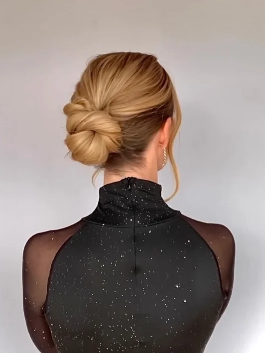 easy summer hairstyles ideas 2026 Soft Low Bun With Blonde Summer Shine