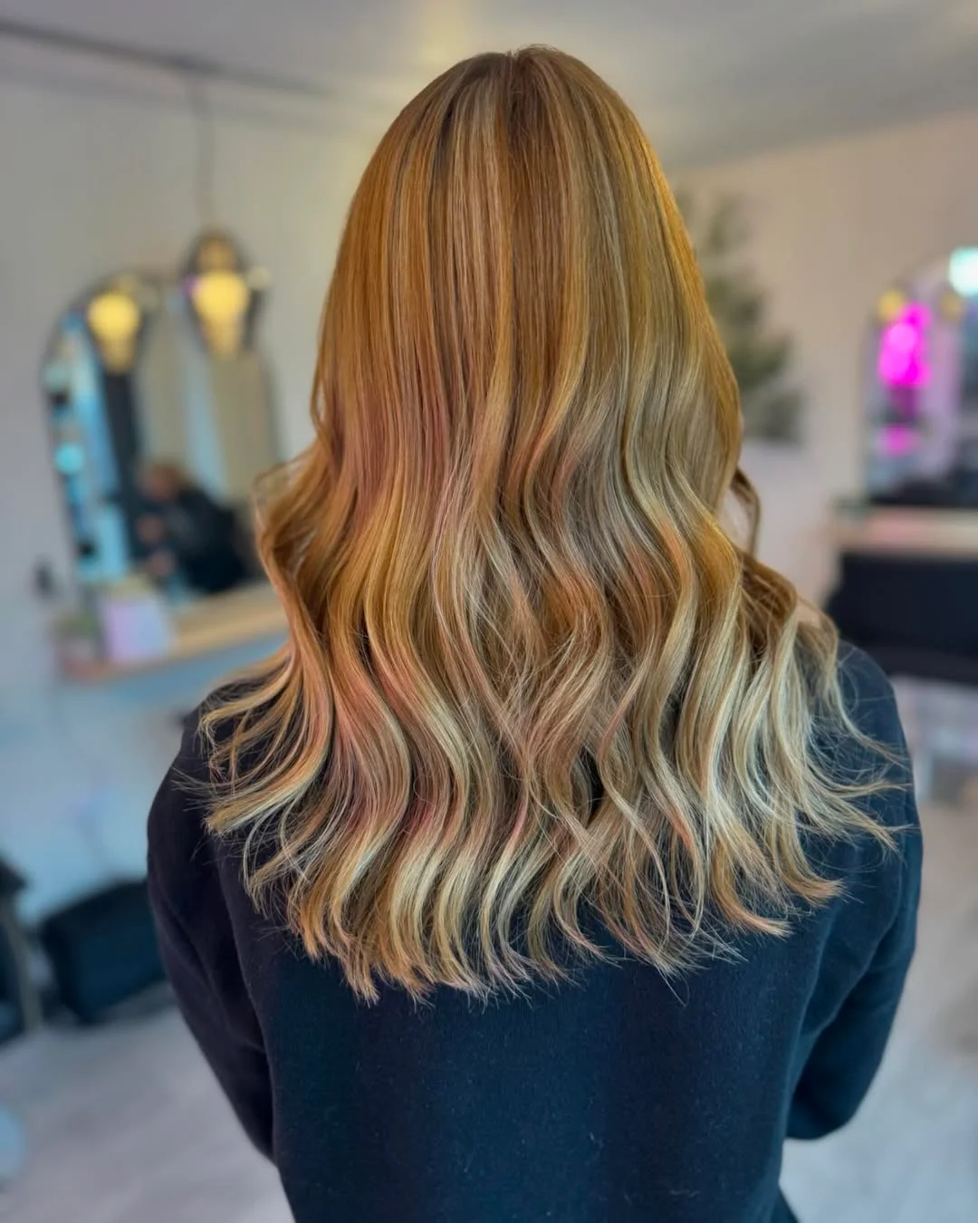 effortless summer easy hairstyle 2026 Soft Rainbow-Tinted Blonde Waves