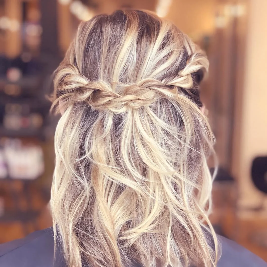 effortless summer easy hairstyle 2026 Loose Half-Up Braid With Soft Blonde Texture