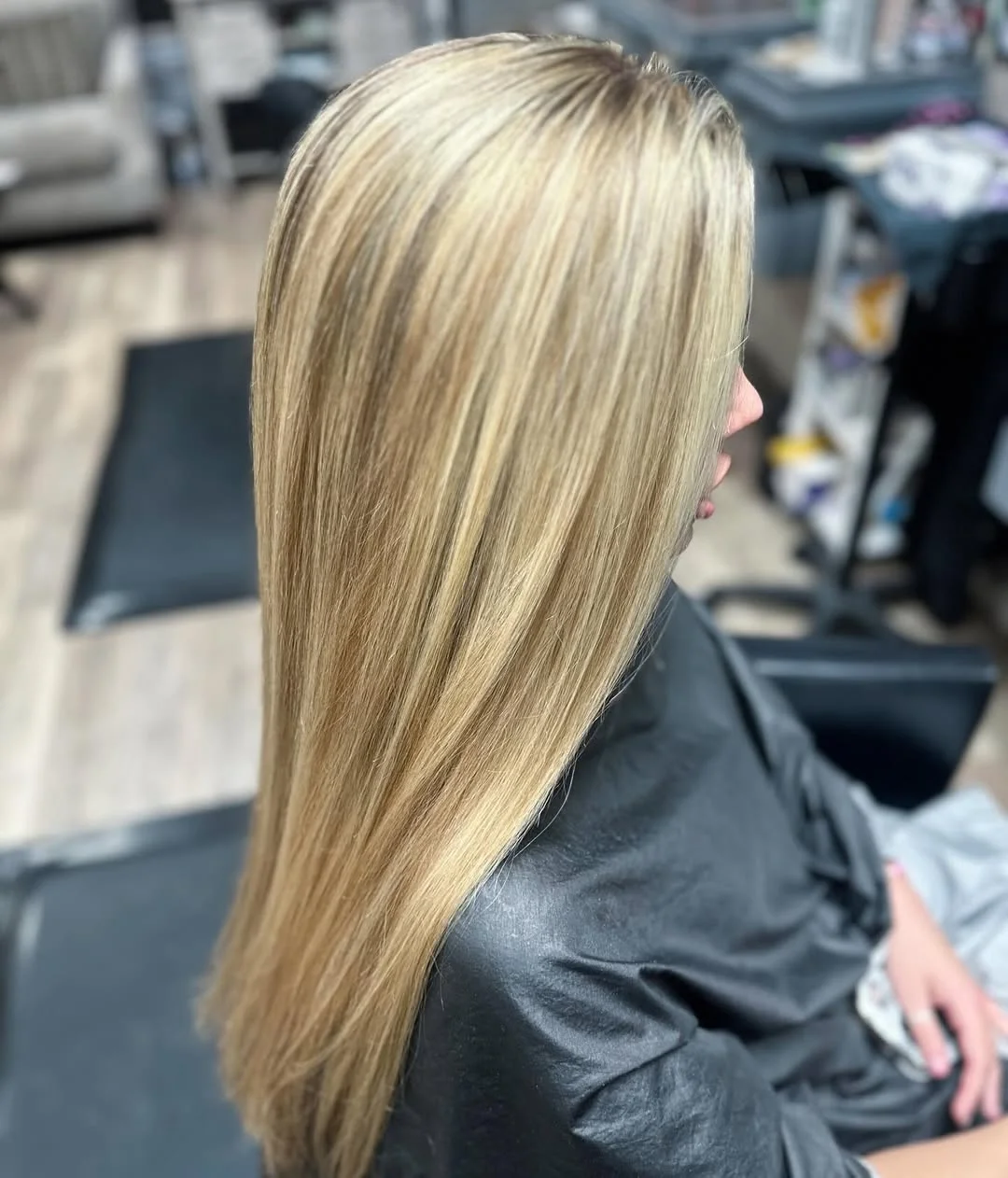 golden summer honey blonde hair color 2026 Long Straight Honey Blonde With Subtle Lowlight Threads