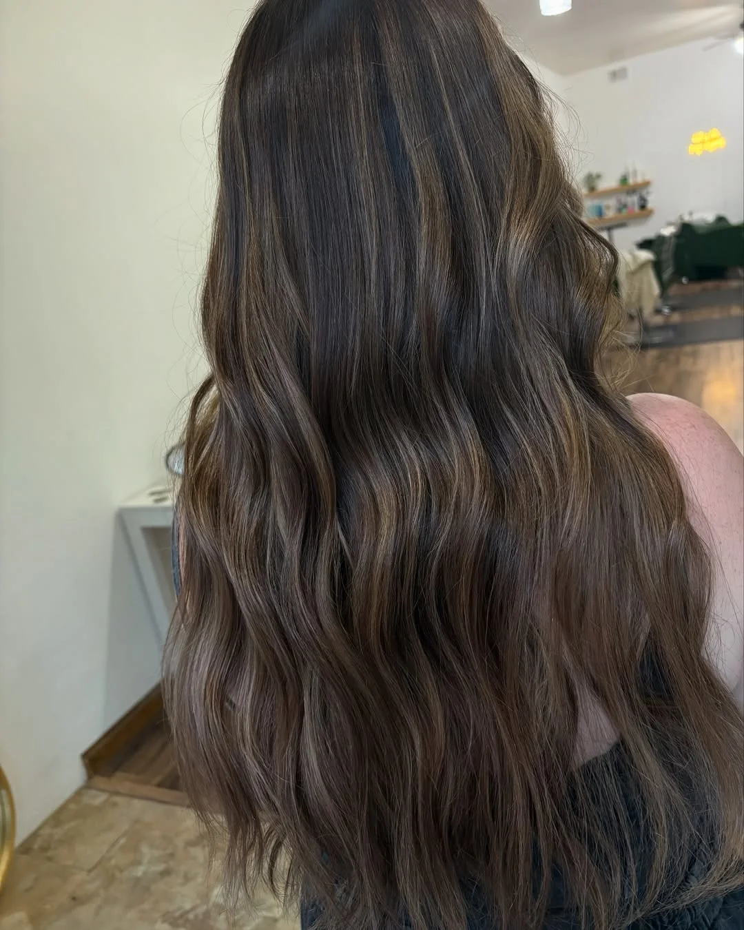 low maintenance summer hair color for brunettes Soft Mushroom Brunette Waves