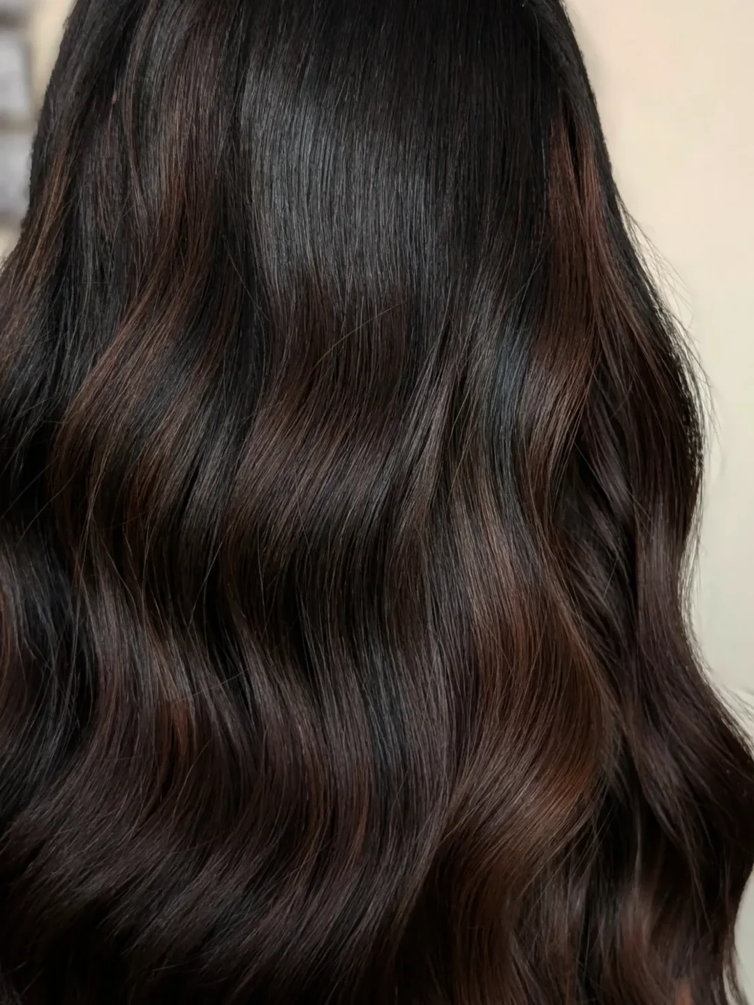 low maintenance summer hair color for brunettes Deep Brunette Shine With Hidden Warmth