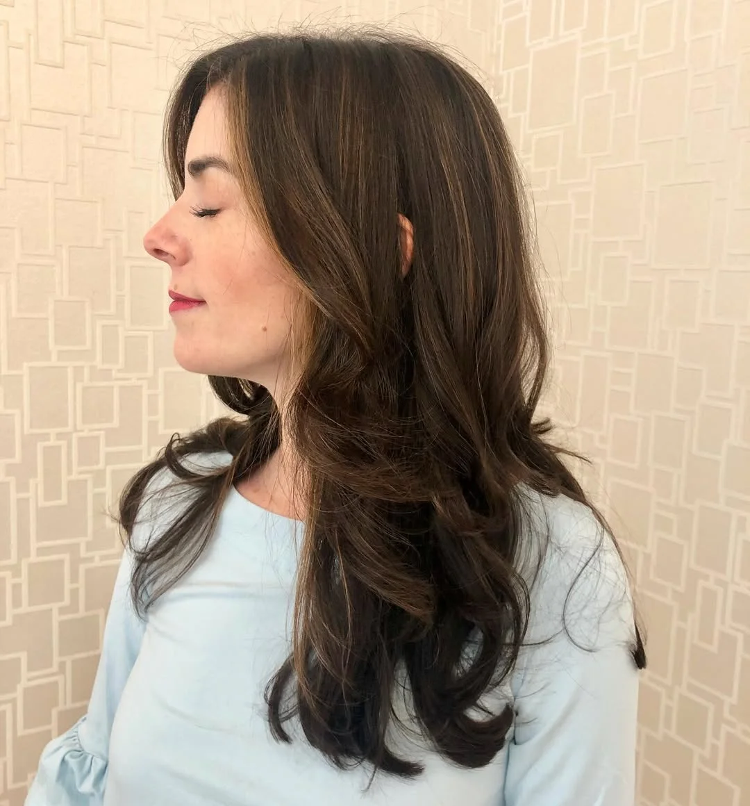 low maintenance summer hair color for brunettes Soft Natural Brunette With Airy Layers
