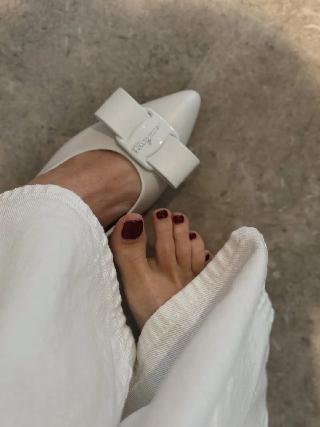 pedicure ideas - summer trends 2026 Deep Burgundy Pedicure For Elegant Summer Contrast