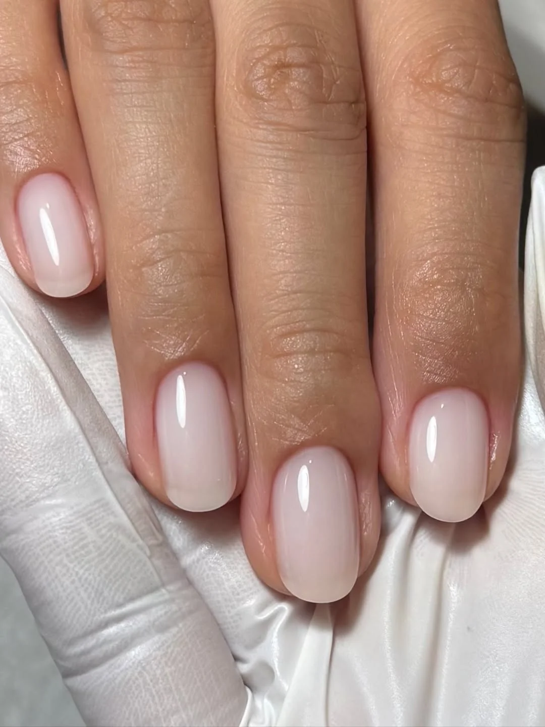 short squoval nails design 2026 Soft Milky Squoval Nails with a Natural Glow