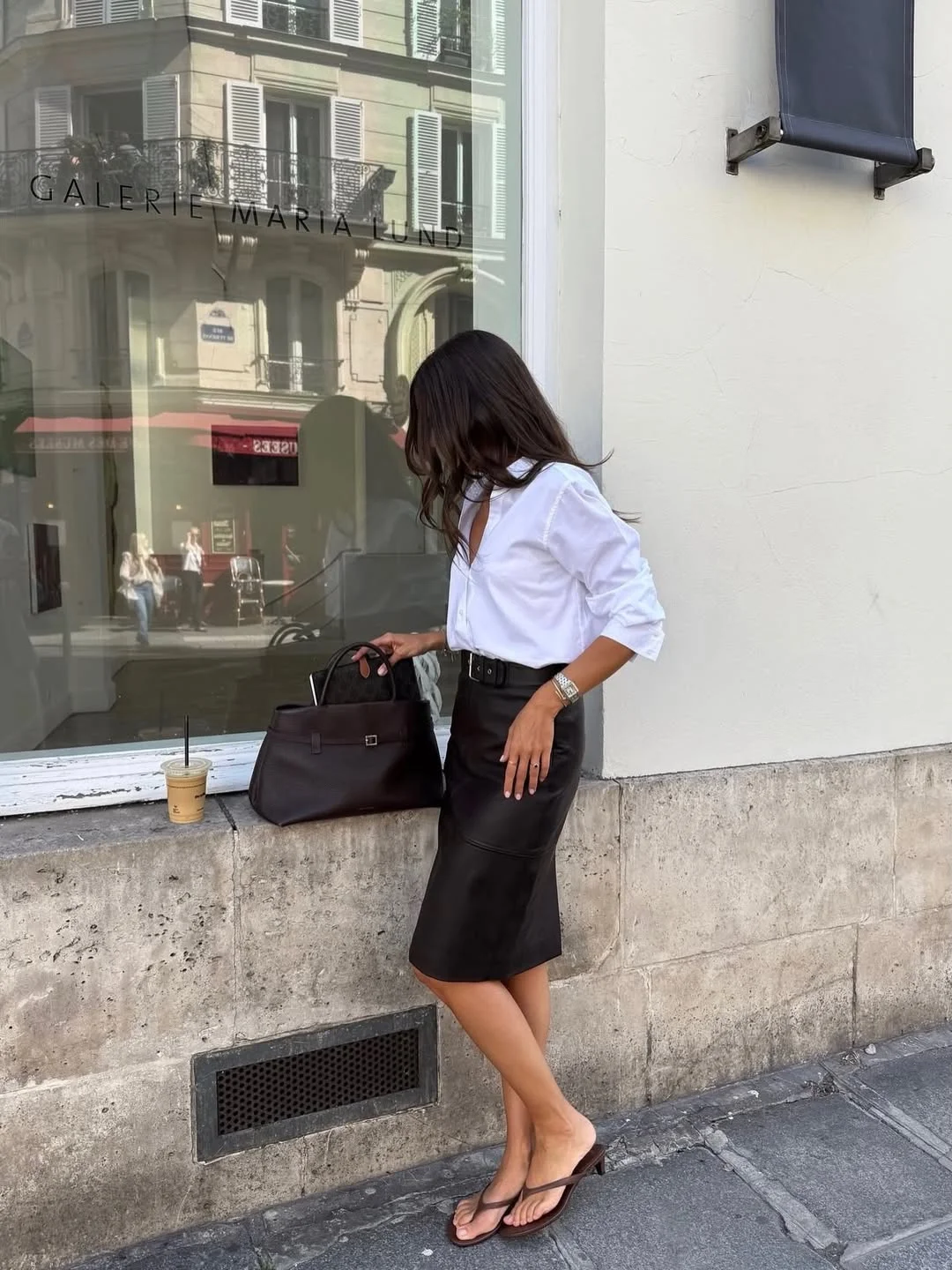 summer business casual outfit for women 2026 White Shirt With A Black Pencil Skirt
