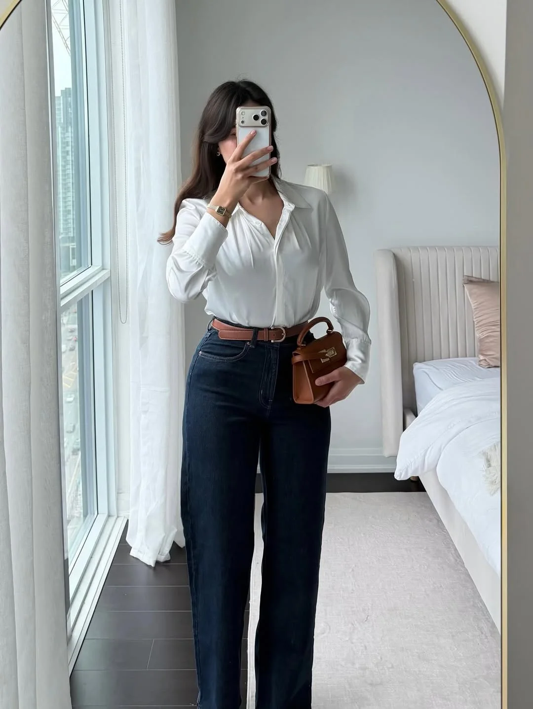 20 summer fashion outfits for women 2026 White Blouse And Dark Denim For A Clean Summer Classic
