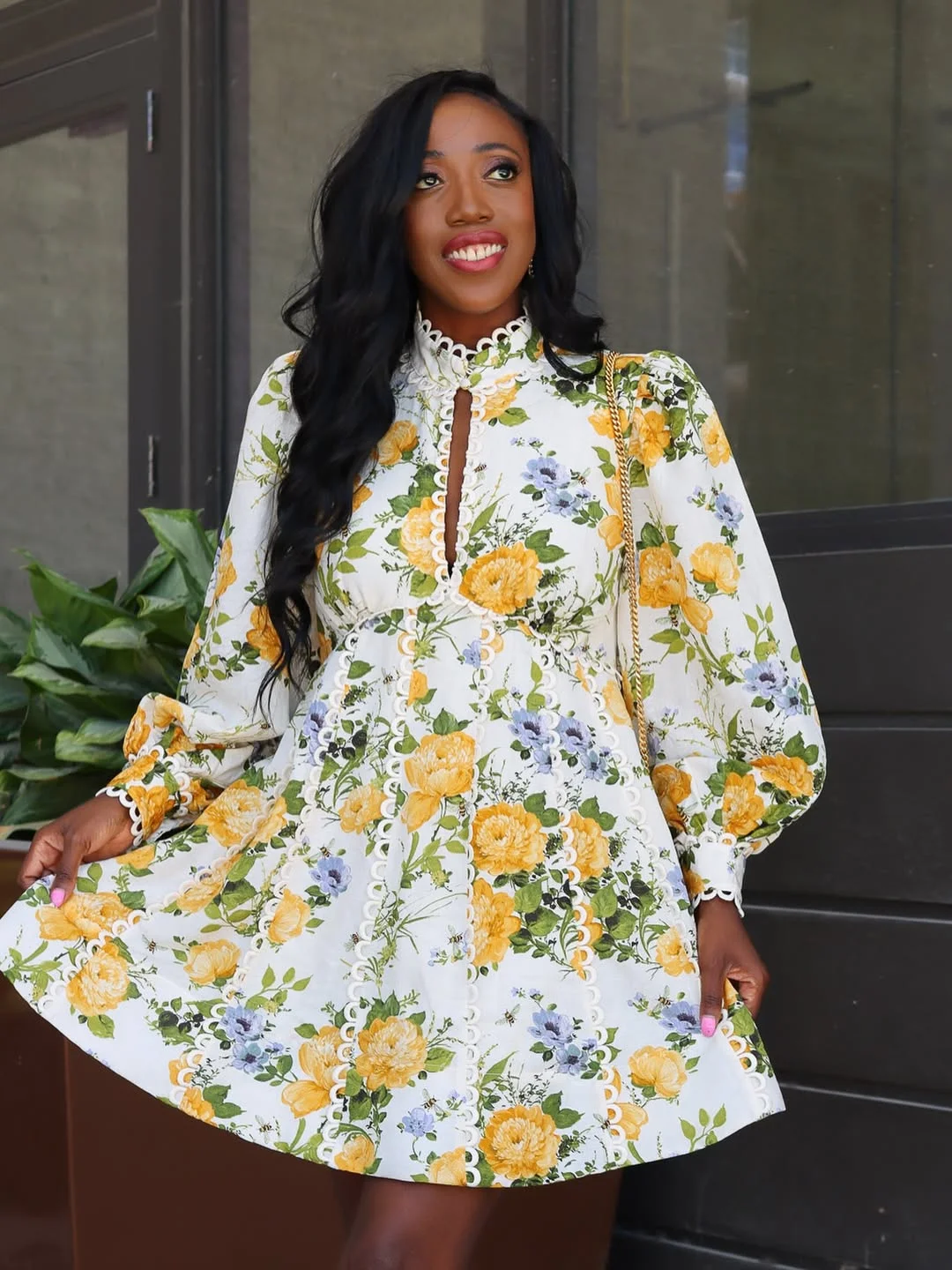 20 summer fashion outfits for women 2026 Yellow Floral Mini Dress With A Romantic Summer Lift