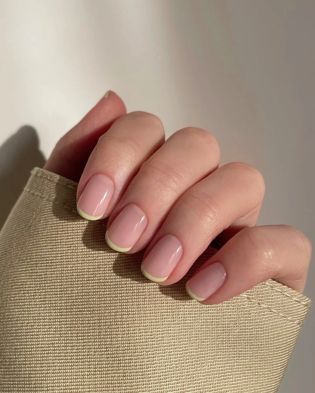 summer french nails ideas 2026 Short Lemon French Nails For Soft Summer Light