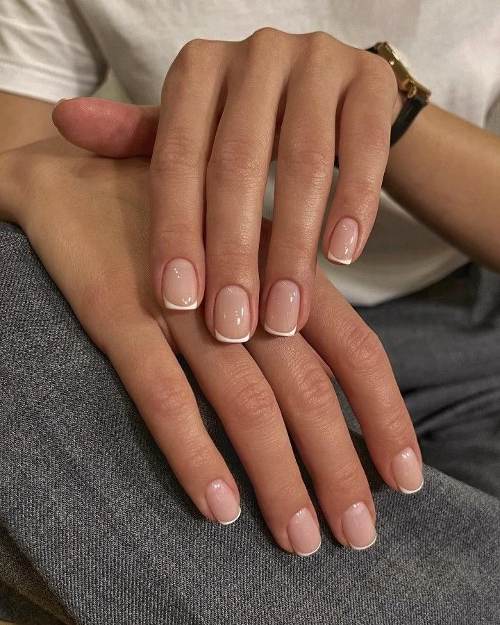 summer french nails ideas 2026 Ultra-Soft Micro French For Natural Short Nails