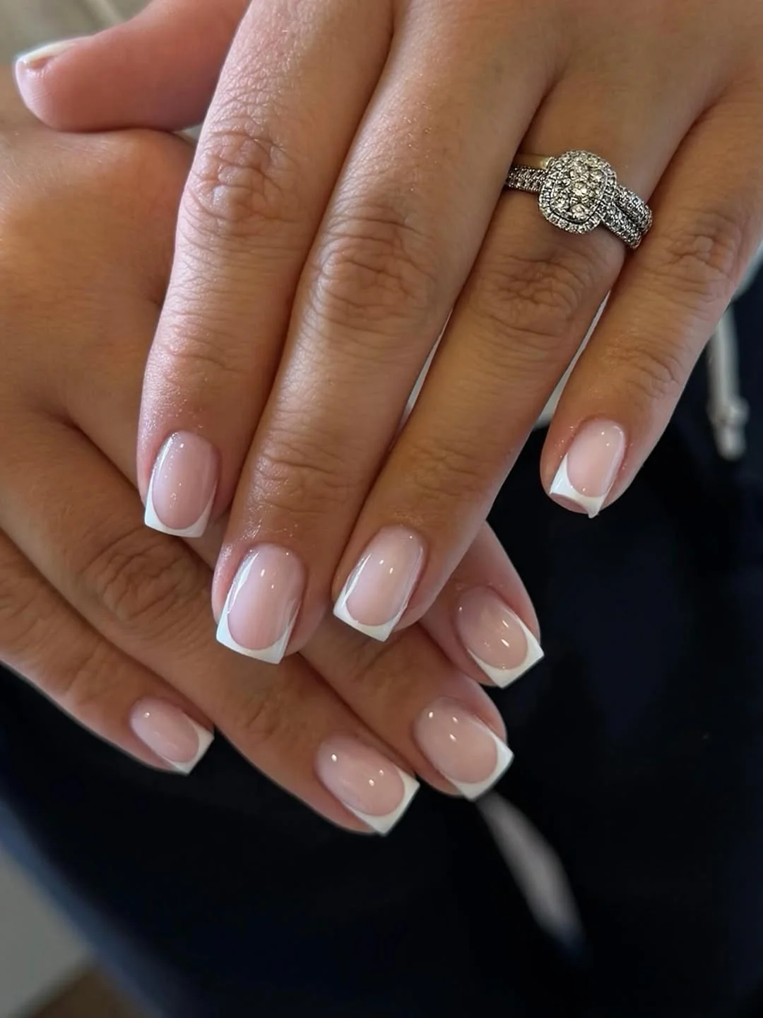 summer french nails ideas 2026 Classic Square French With Glossy Pink Balance