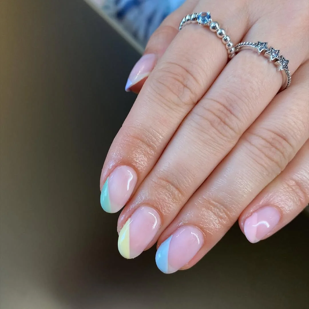summer gel nails 2026 Pastel French Gel Nails With Soft Candy Tips