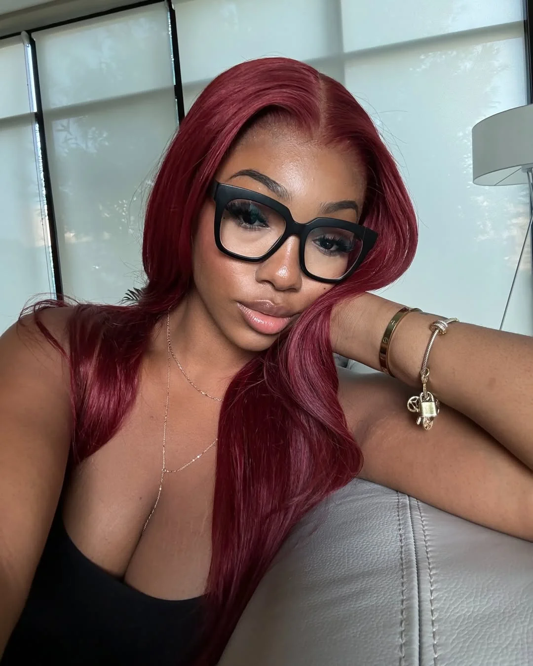 summer hair color ideas 2026 Glossy Cherry Red For A Bold Summer Mood