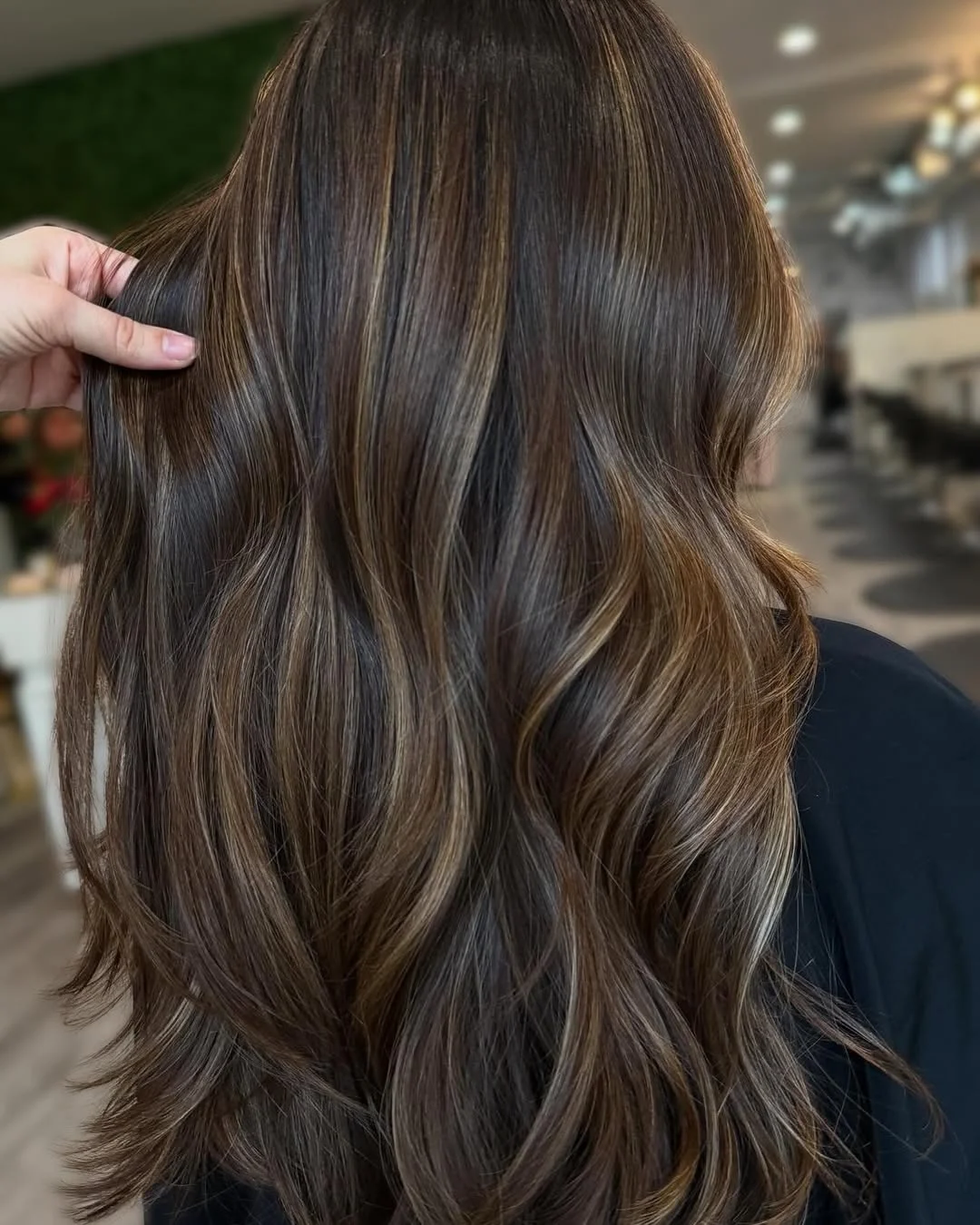 summer hair color ideas 2026 Muted Brunette Balayage With Cool Dimension