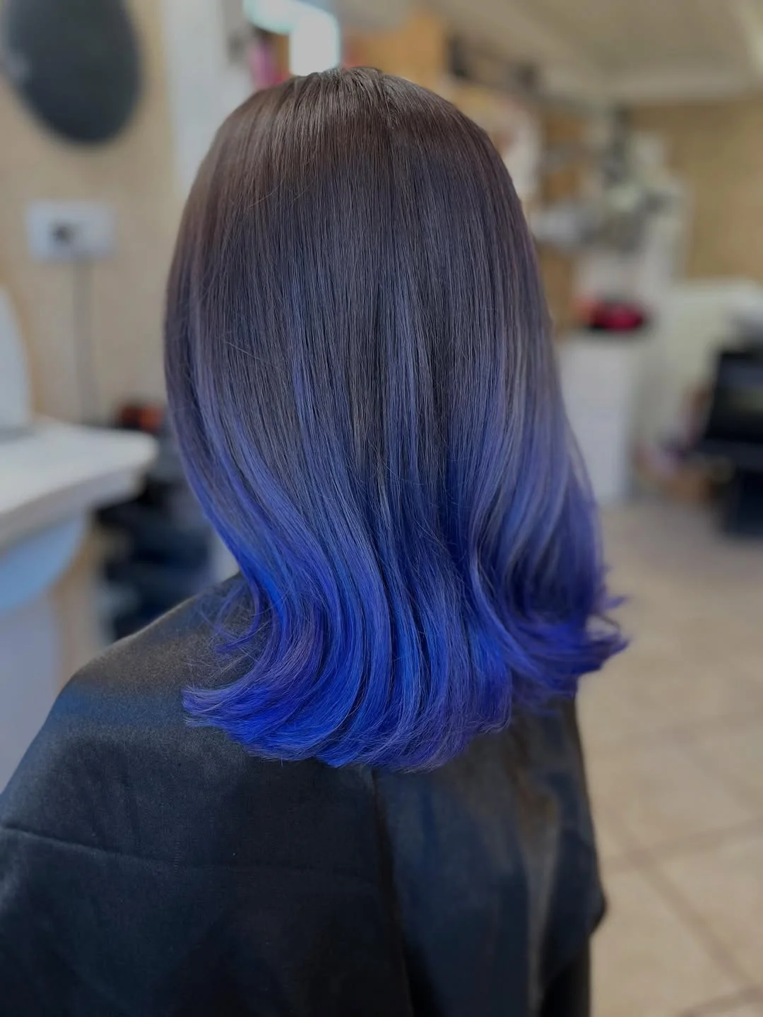 summer hair color ideas 2026 Midnight Blue Ends On A Smoky Dark Base
