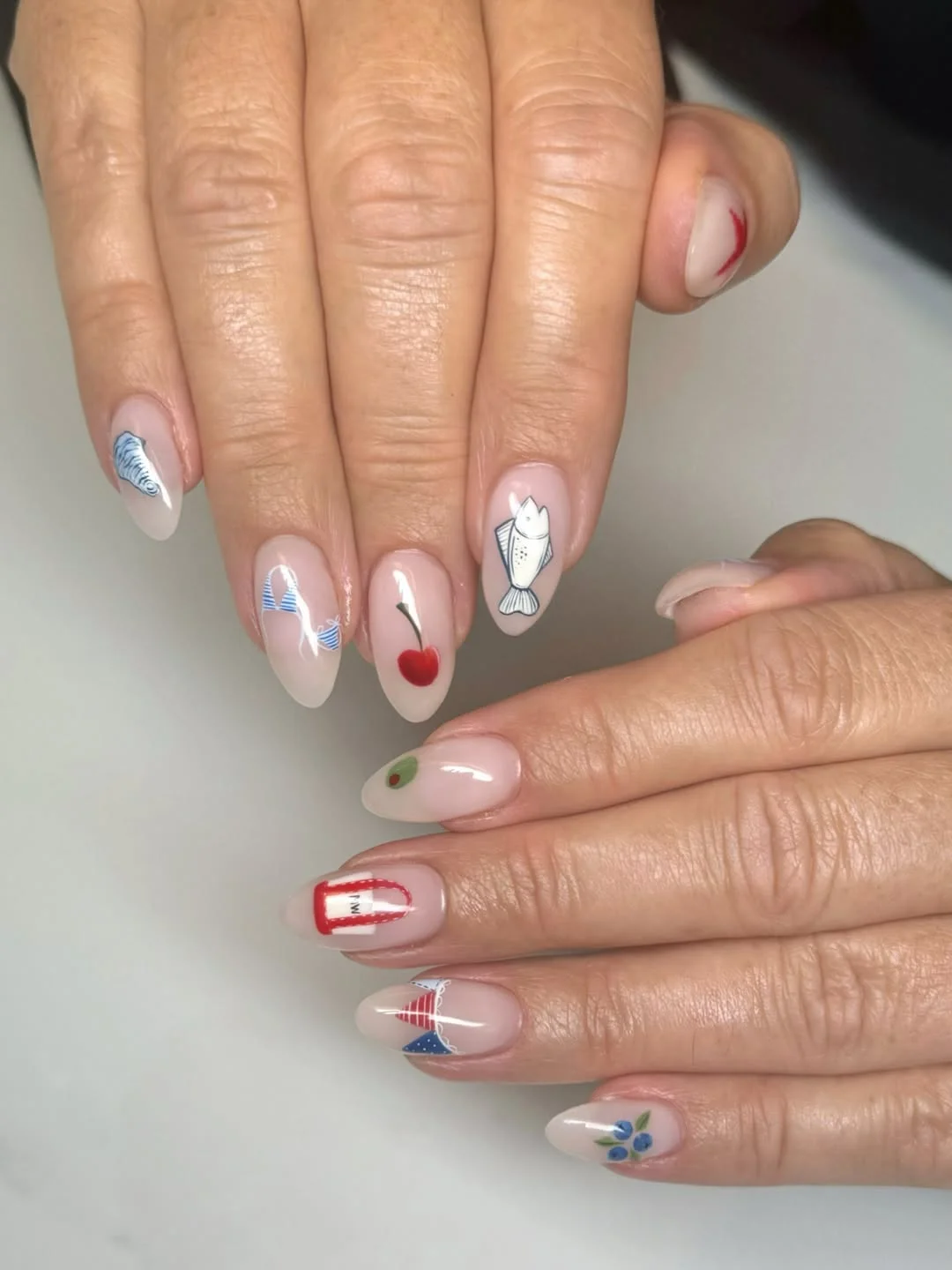 summer nail art ideas 2026 Nautical Summer Charm Nails