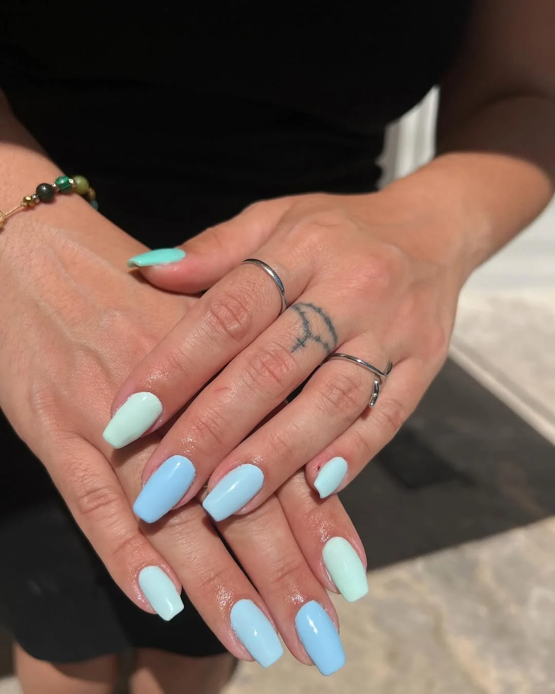 summer nail colors 2026 Pastel Blue And Mint For A Cool Summer Reset