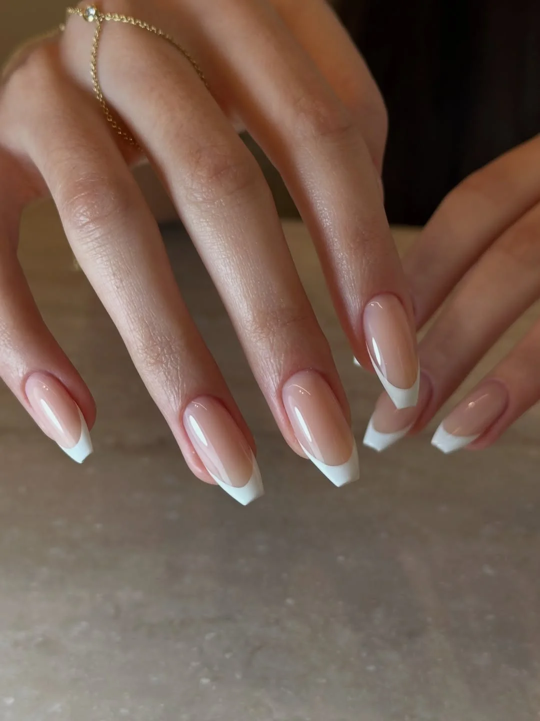 summer nails ballerina shape 2026 Elegant White French Ballerina Nails With Slim Tapered Tips