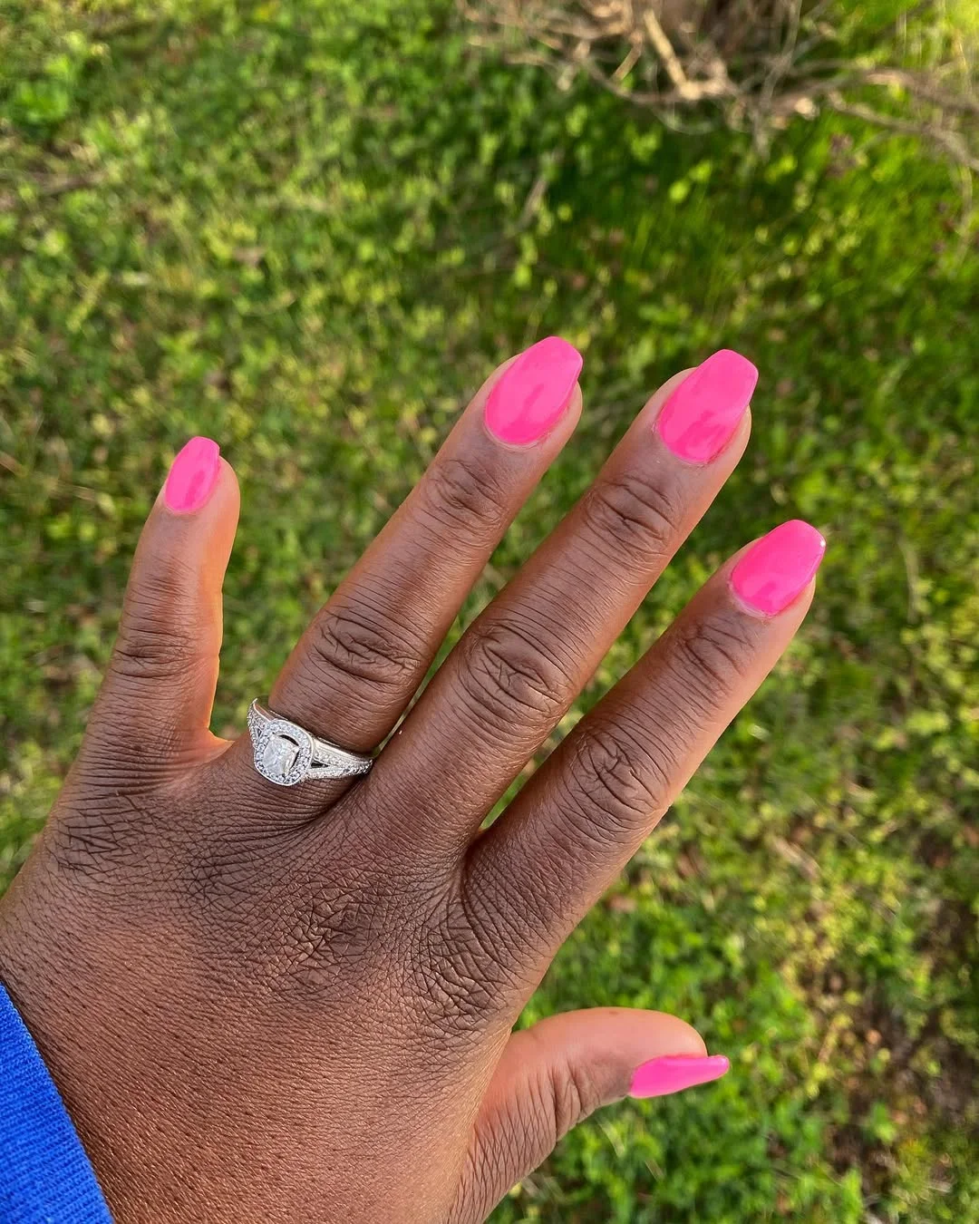 summer nails one color 2026 Pink Almond Nails With A Fresh Outdoor Glow