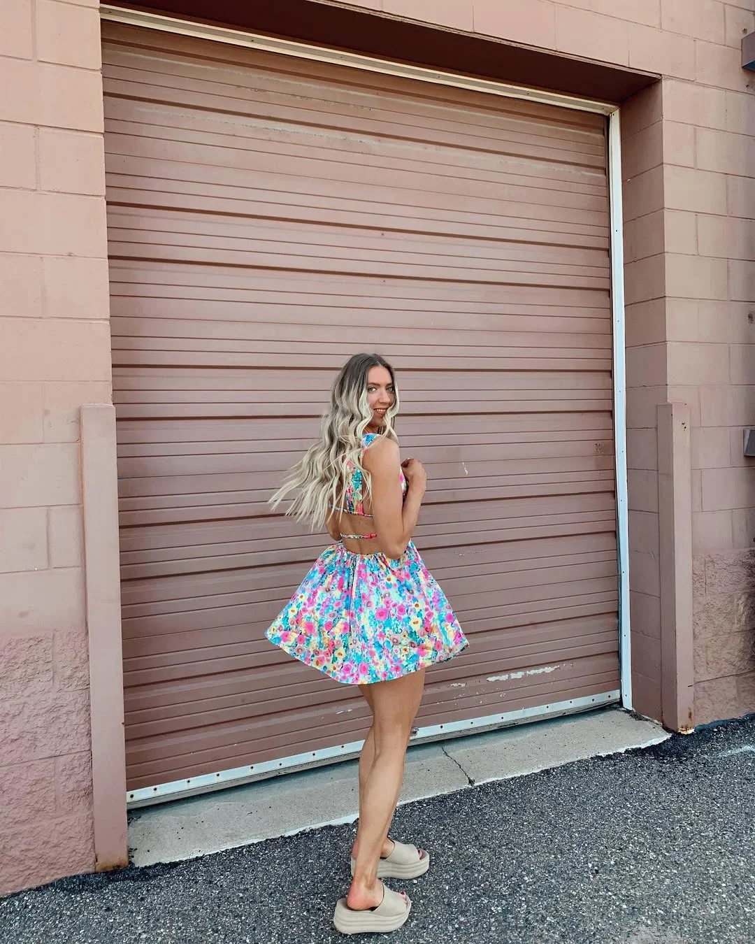 summer sundresses for women 2026 Bright Floral Mini Sundress With Playful Volume