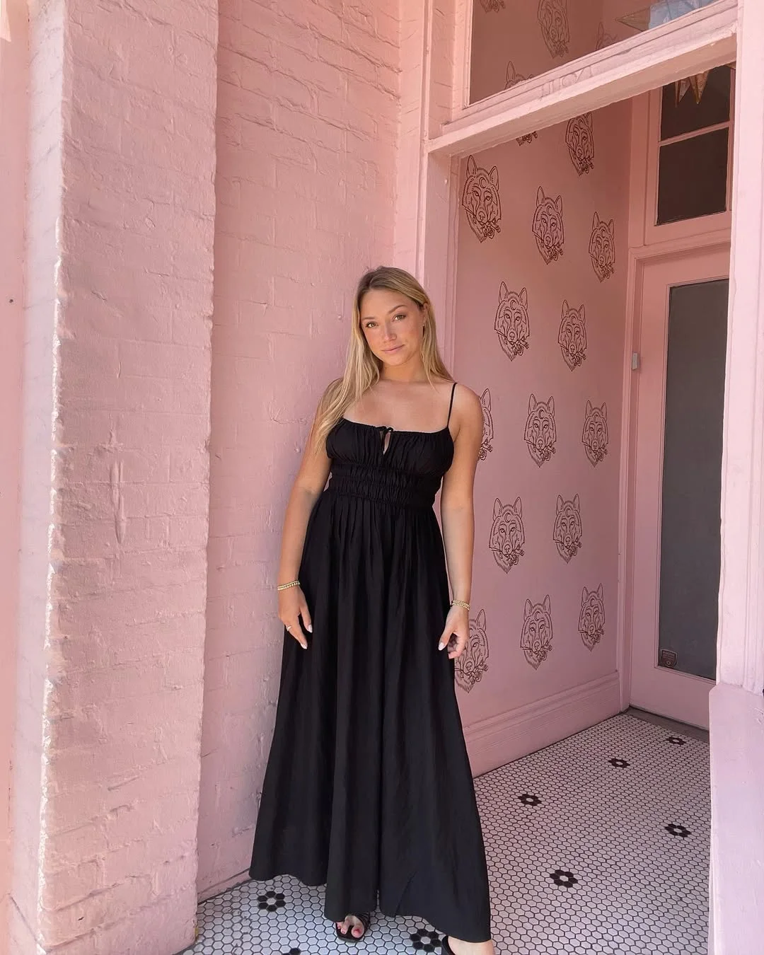 summer sundresses for women 2026 Black Smocked Maxi Sundress For Effortless Summer Drama