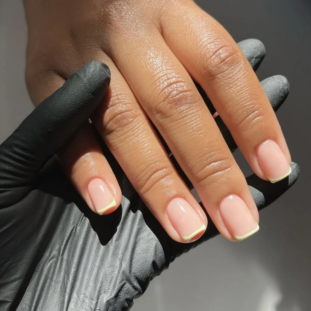summer vacation nails 2026 Soft Lemon Micro French for Short Vacation Nails