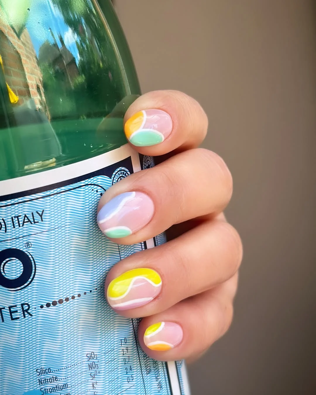 summer vibrant nails summer 2026 Fresh Citrus Curves for Short Colorful Nails