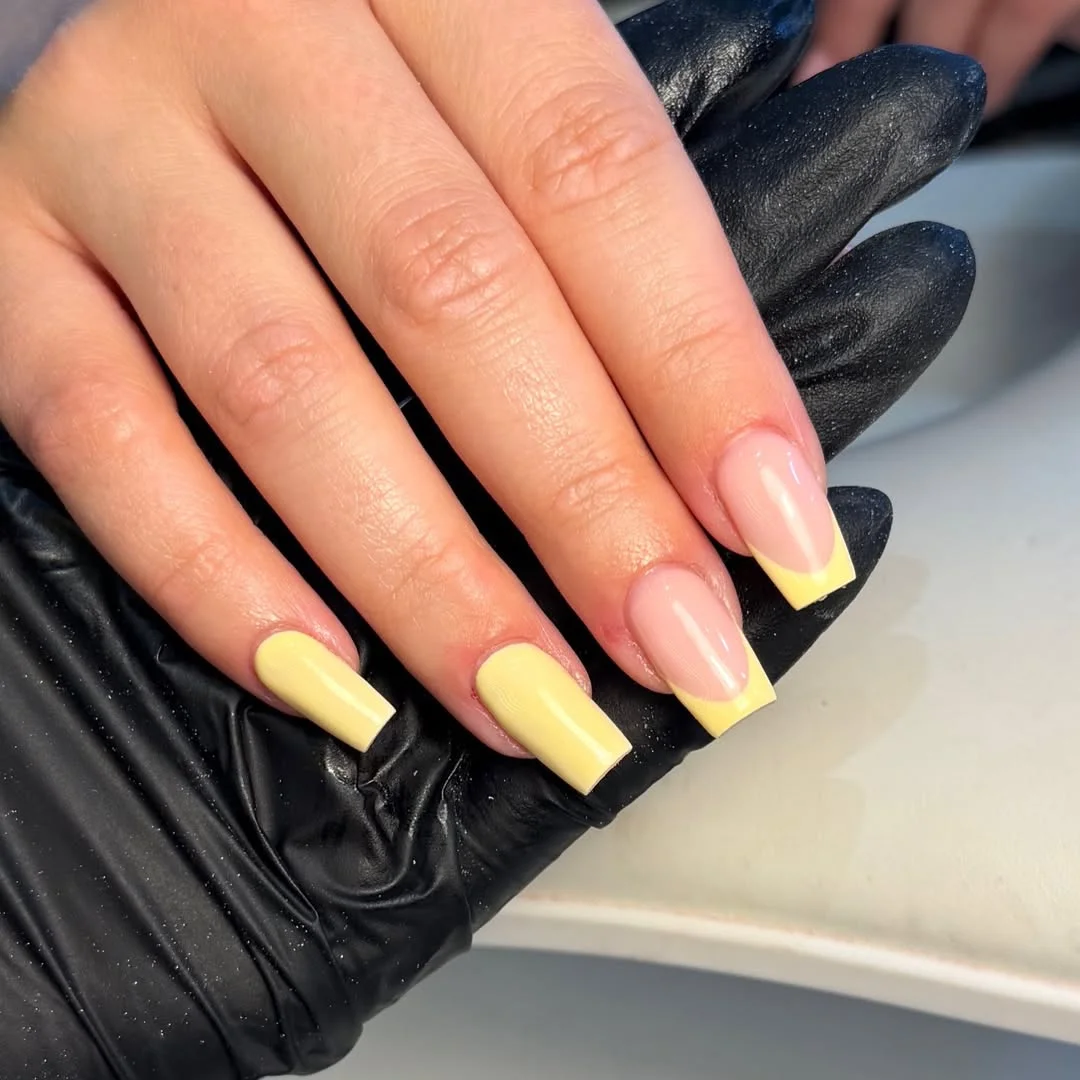 summer yellow nails 2026 Simple Square Butter Yellow Nails