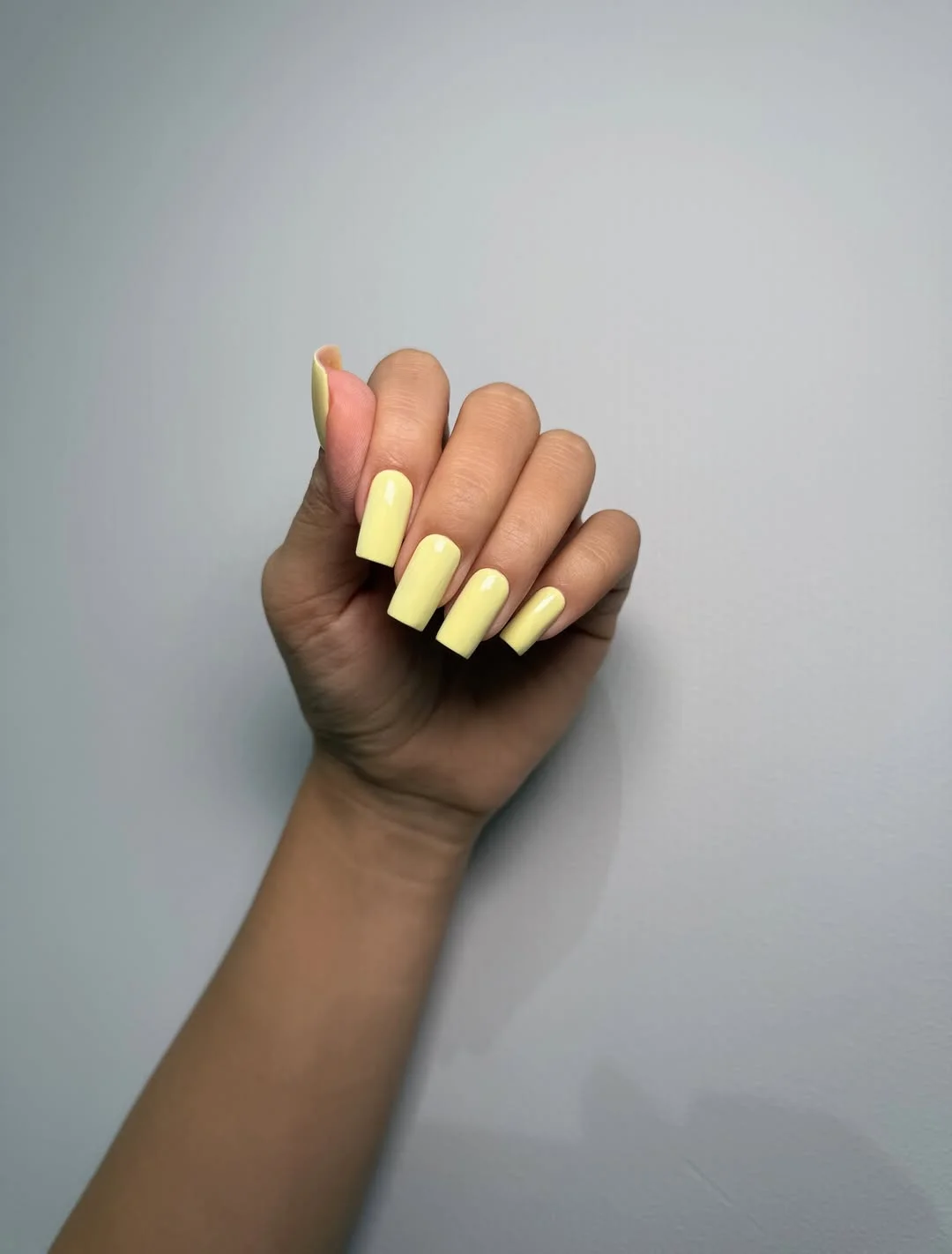 summer yellow nails 2026 Solid Butter Yellow Square Nails