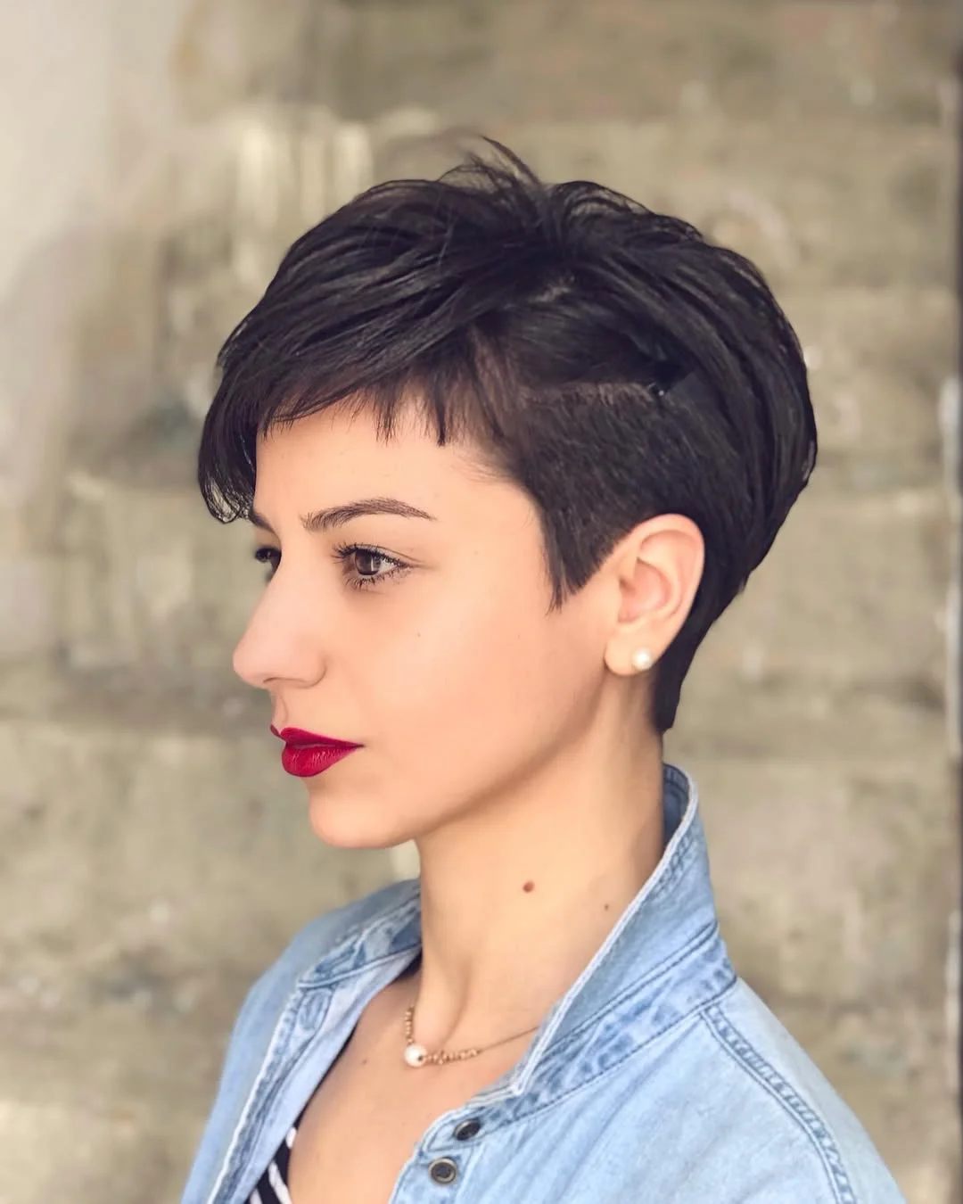 textured summer short hairstyles 2026 Dark Cropped Pixie With Piecey Micro Bangs