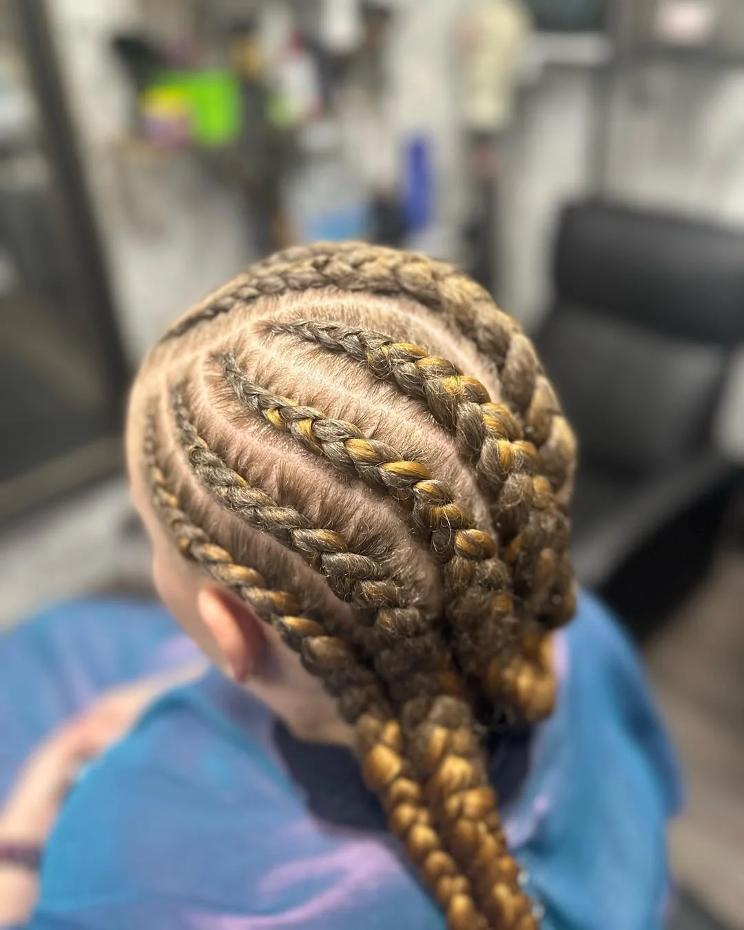 trendy summer braids hairstyle 2026 Golden Feed-In Braids With A Compact Summer Shape