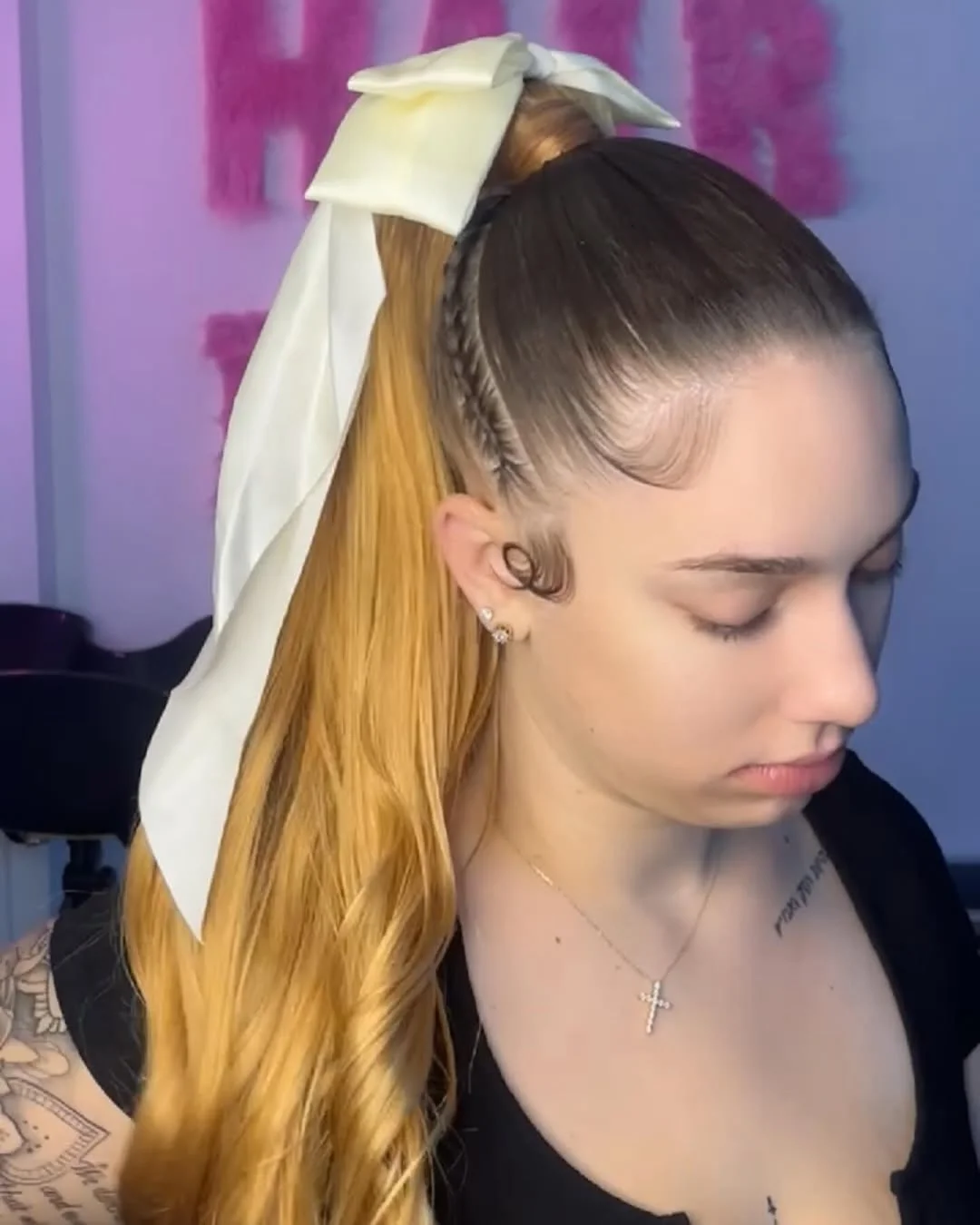 trendy summer braids hairstyle 2026 Sleek High Ponytail With A Hidden Side Braid