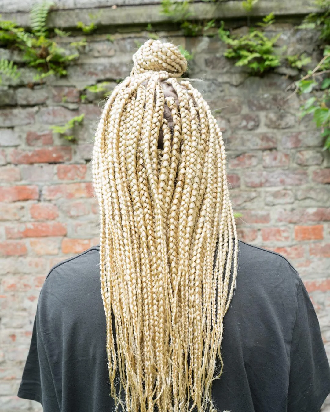 trendy summer braids hairstyle 2026 Blonde Half-Up Braids With A Braided Top Knot