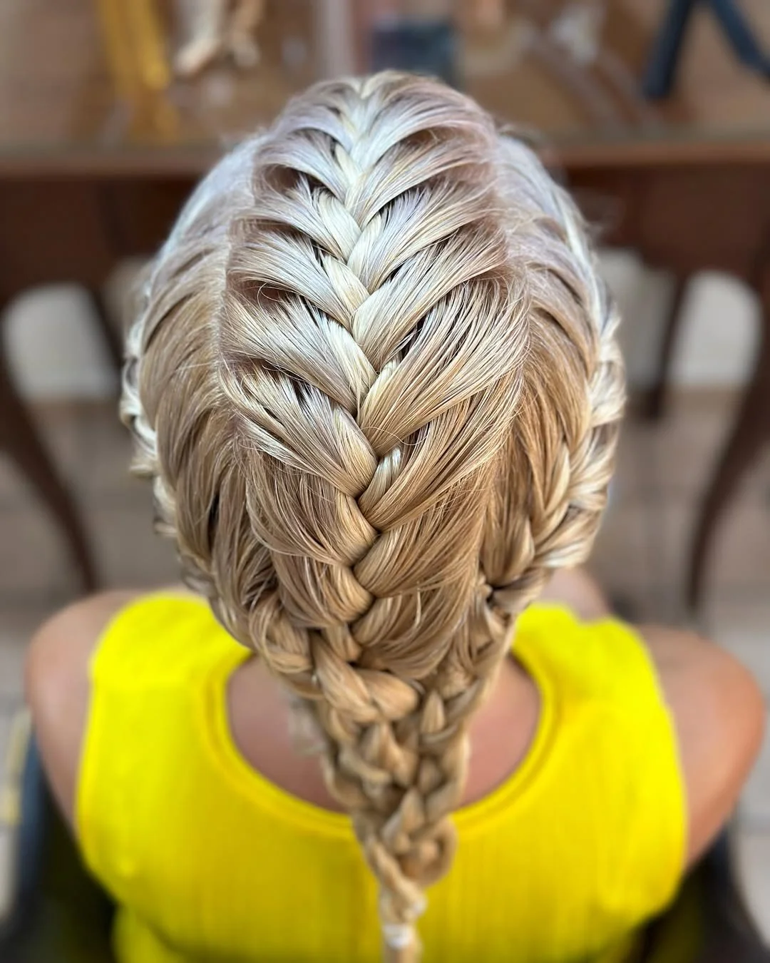 trendy summer braids hairstyle 2026 Blonde Fishtail Braid With Soft Beachy Texture