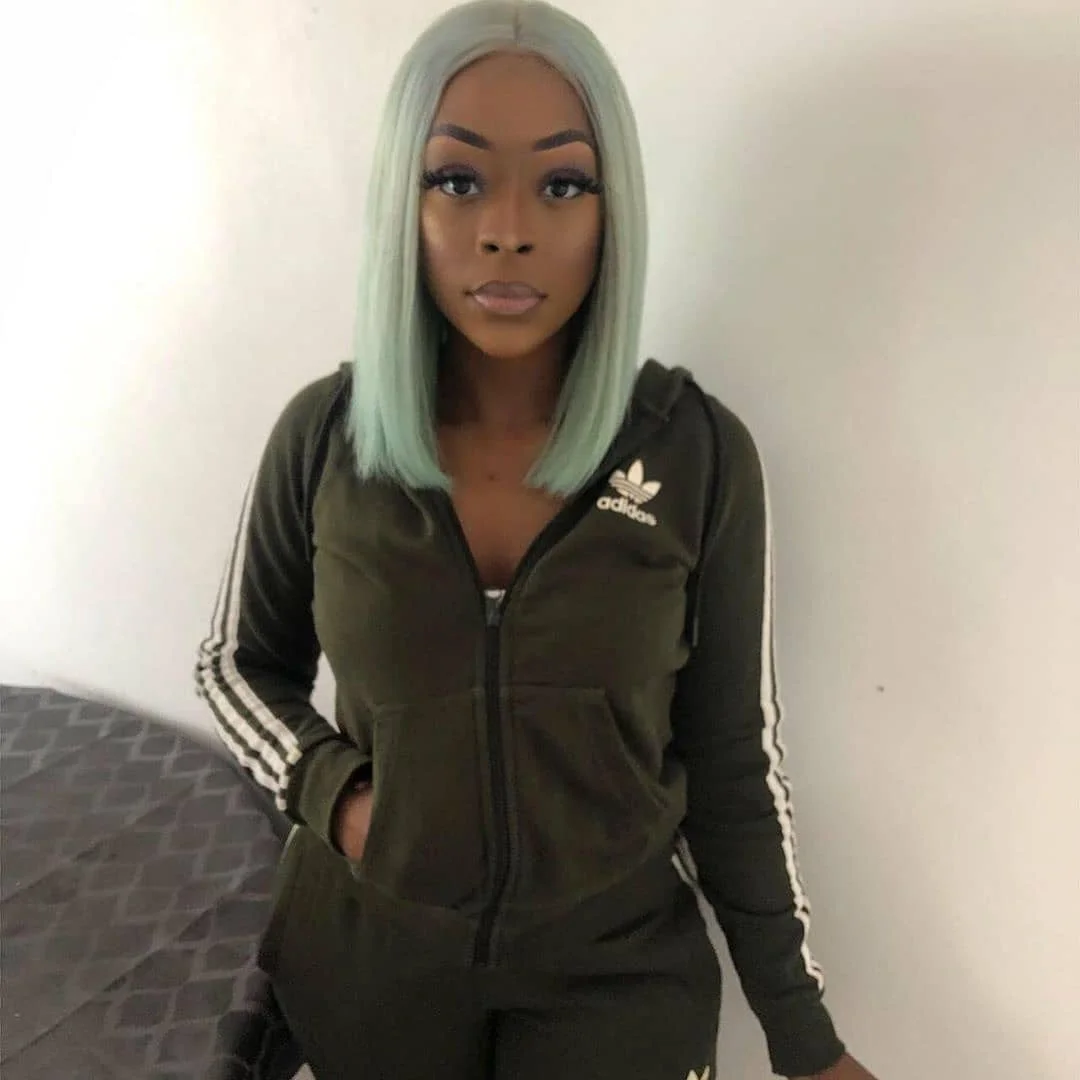 trendy summer hairstyle black women 2026 Pastel Mint Bob For A Playful Cool-Girl Shift