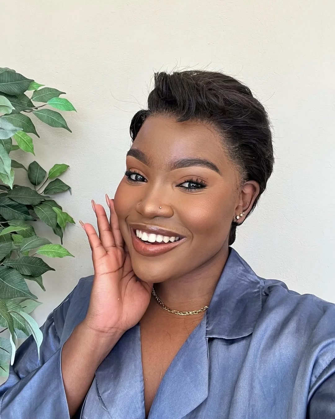 trendy summer hairstyle black women 2026 Short Slicked Pixie With Soft Feminine Shine