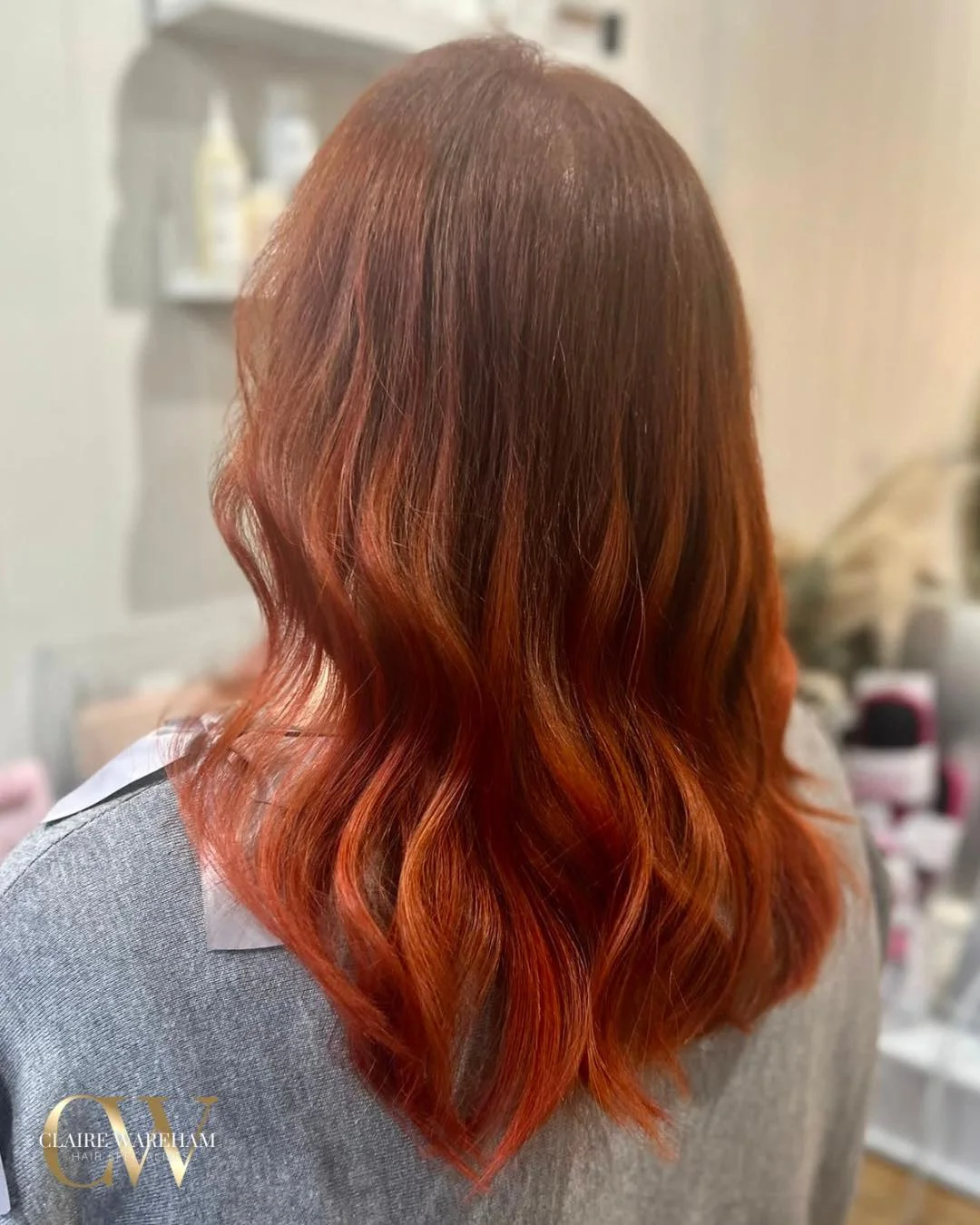 warm summer auburn hair color 2026 Copper Auburn Ends With A Warm Brunette Root