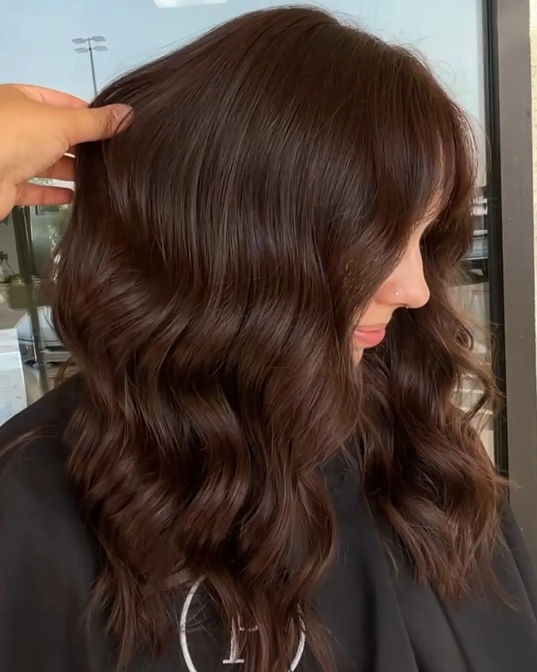 warm summer auburn hair color 2026 Dark Mocha Auburn With Subtle Warmth