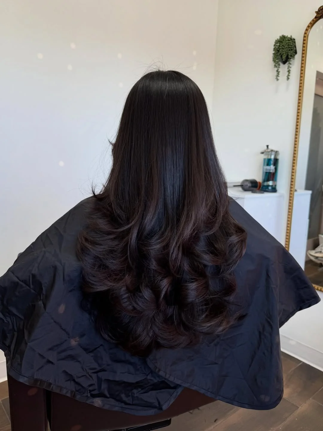 youthful summer haircuts for women over 40 2026 Long Glossy Layers With Soft Curled Ends