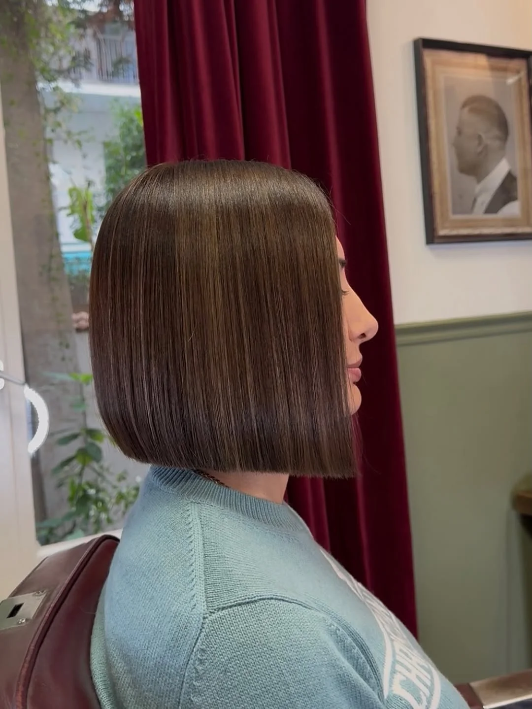 youthful summer haircuts for women over 40 2026 Sharp Chin-Length Bob With Sleek Summer Precision