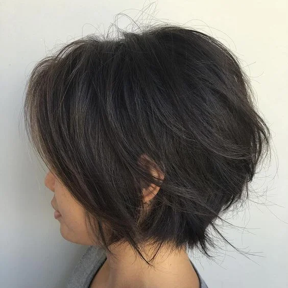 youthful summer haircuts for women over 40 2026 Textured Short Bob With Soft Side Movement