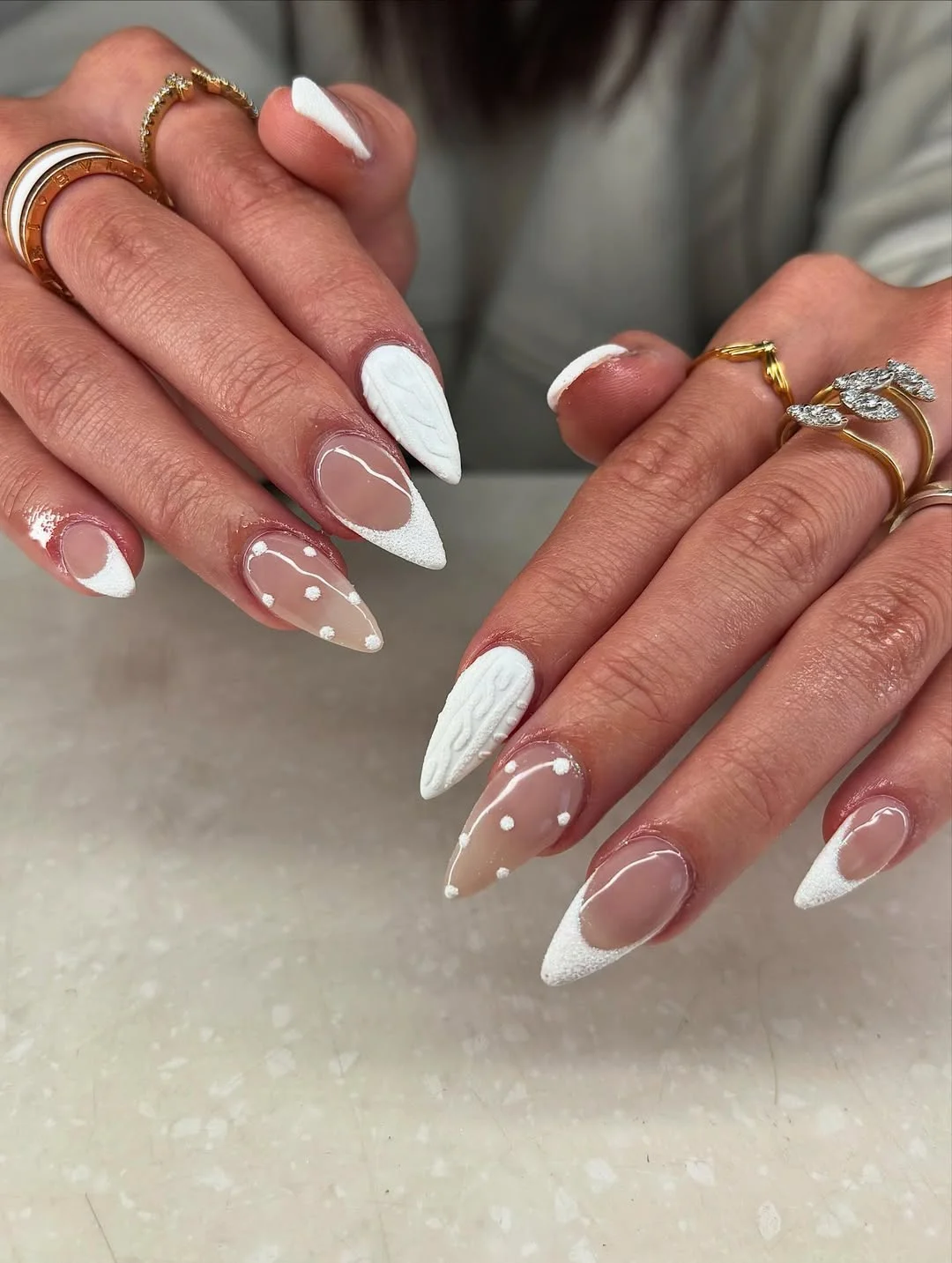 july nail colours ideas 2026 Milky White French Nails With Soft 3D Texture