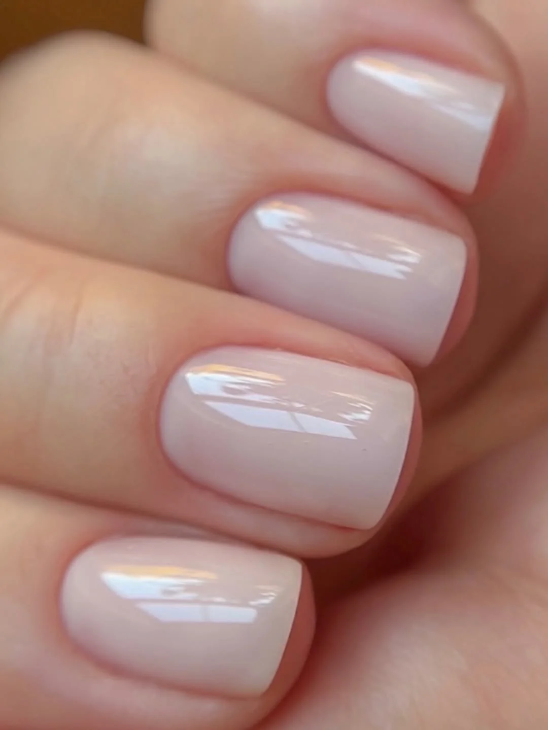 june manicure ideas 2026 Milky Blush Short Nails for a Clean Minimal Look