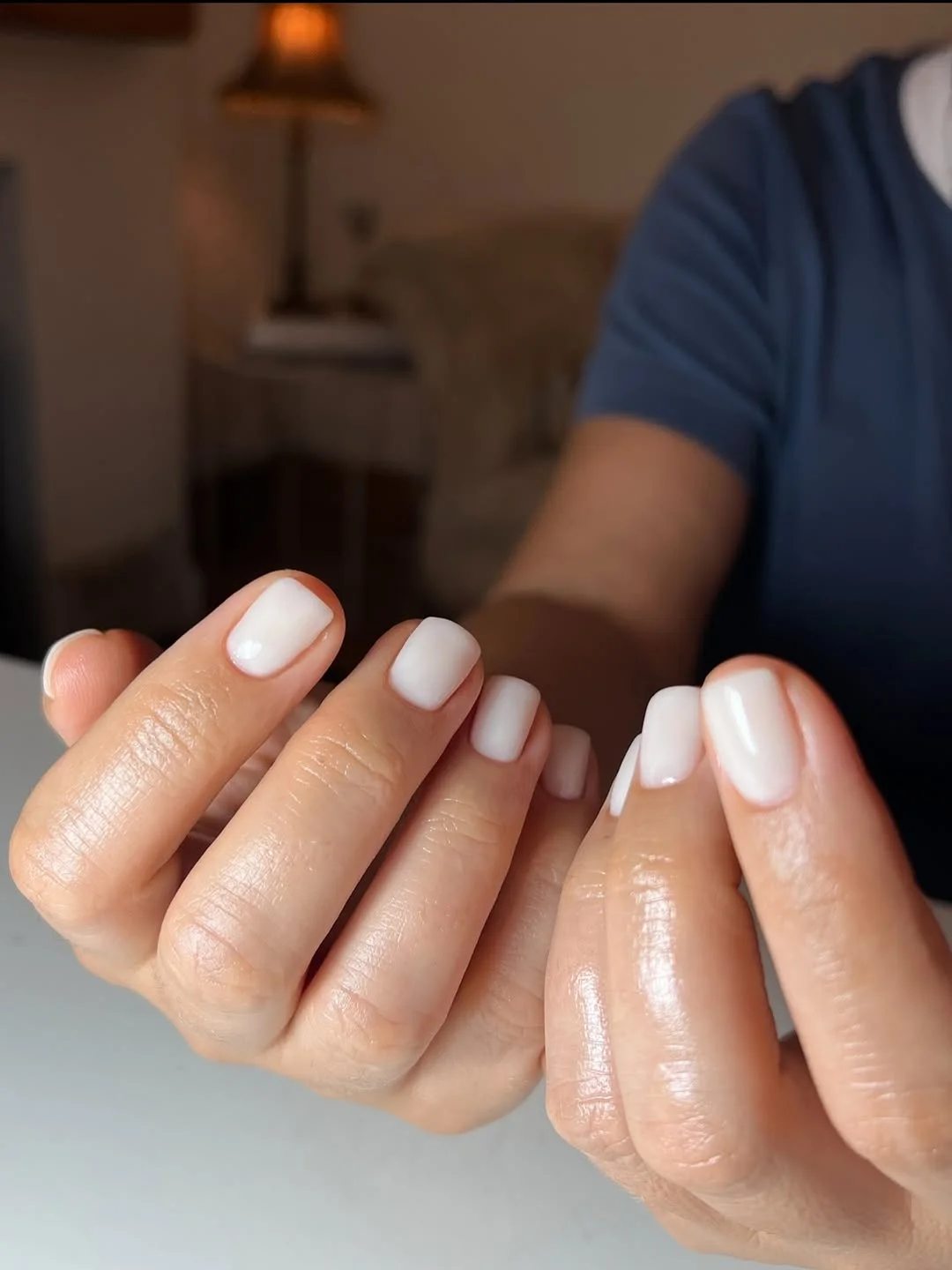 june manicure ideas 2026 Milky White Short Nails for a Quiet June Reset