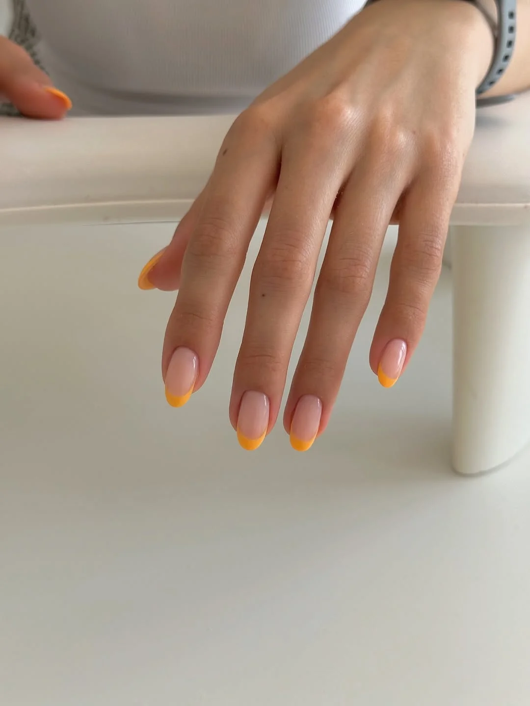 plain summer nails 2026 Sunny Tangerine French Tips For A Clean Summer Pop