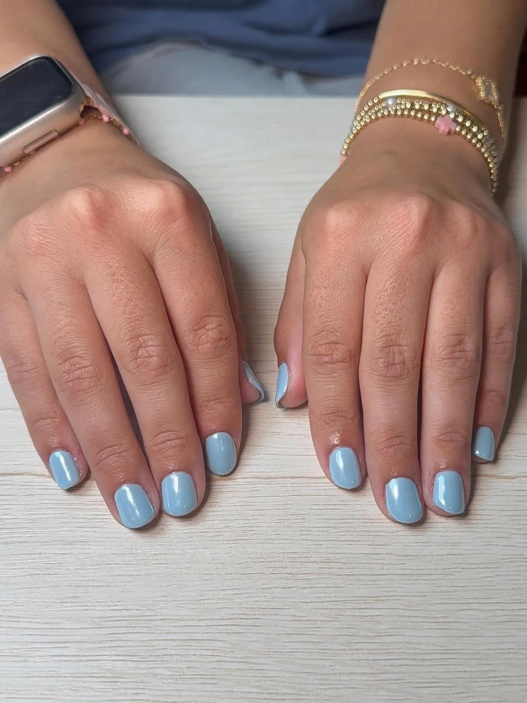 plain summer nails 2026 Baby Blue Short Nails That Feel Clean And Cool